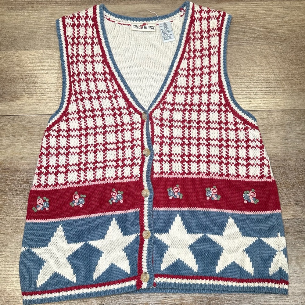 Vintage USA‎ crazy horse vest ladies size small
